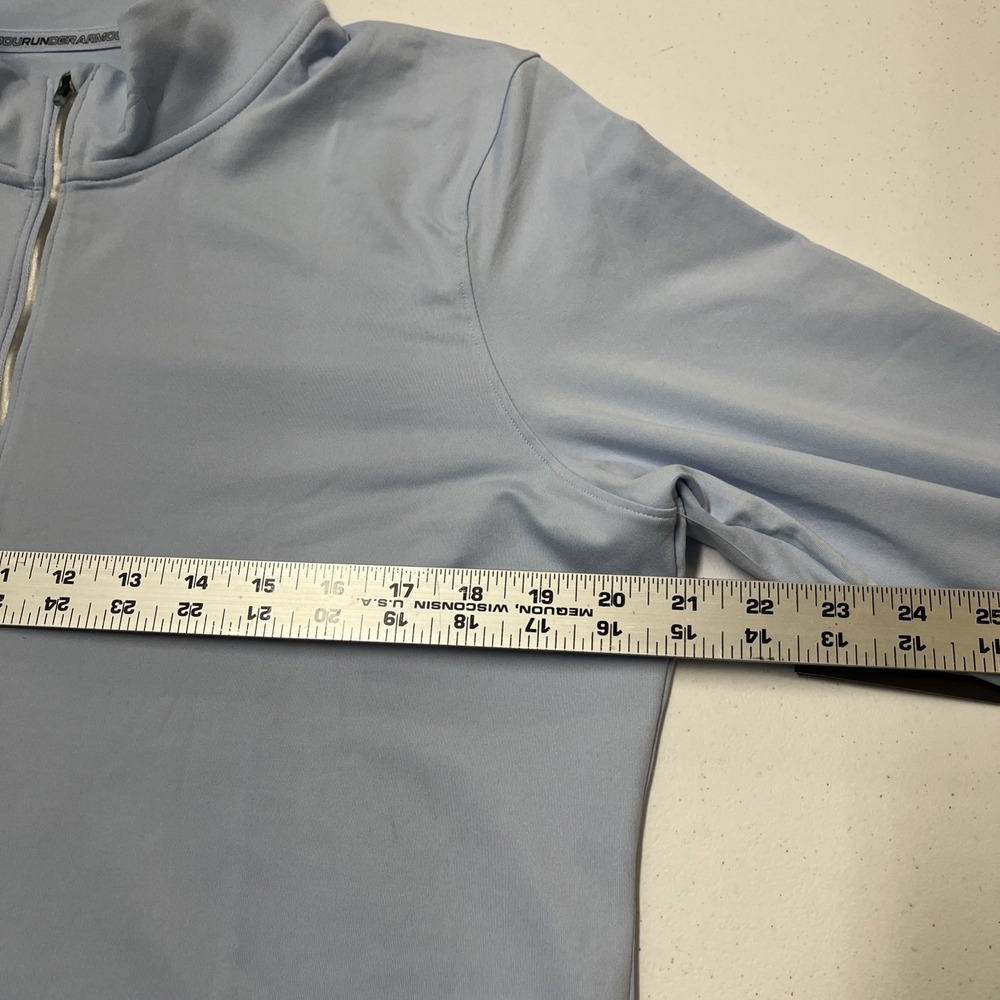 Under Amour UA Launch Pro Half Zip Pullover‎ Womens XL Light Blue Performance - Picture 11 of 11